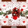 YIDAKO 6 Pack 54 X 108in Valentines Tablecloth Disposable Plastic