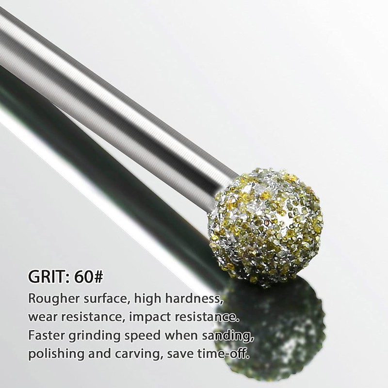 Diamond Grinding Burr Drill Bit Set for Dremel Rotary Tool