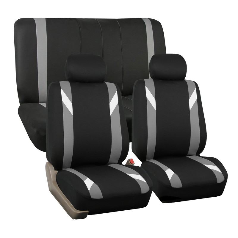 FH GROUP FB033GRAY102 Bucket Seat Cover (Modernistic Airbag Compatible (Set