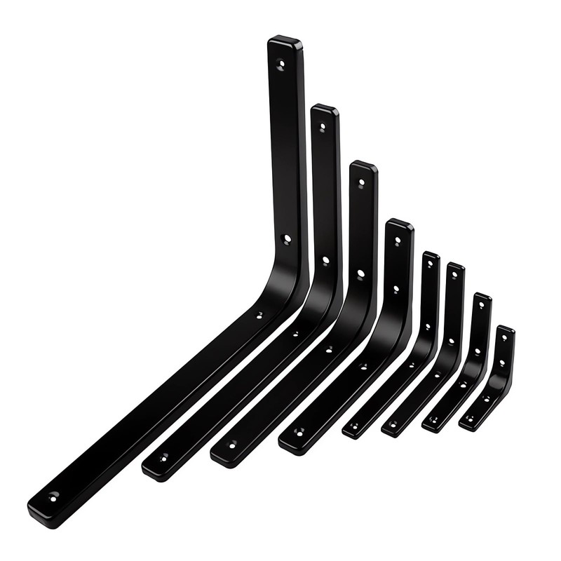 Homeme Shelf Bracket, L-Shaped Bracket, Stainless Steel, Load Capacity: 55.1