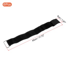 PATIKIL 3 Legged Race Bands, 6 Pack Nylon Elastic Tie for Outdoor Birthday Party Field Day Carnival Relay Game, Black