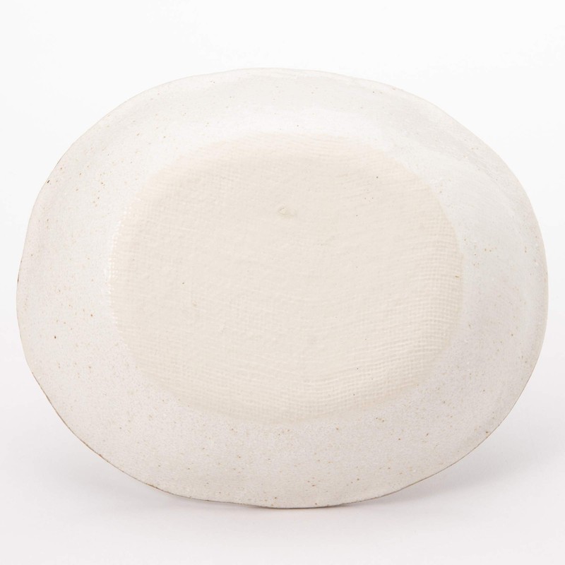 Mino Ware White Karatsu Oval Pot (Small) K72060