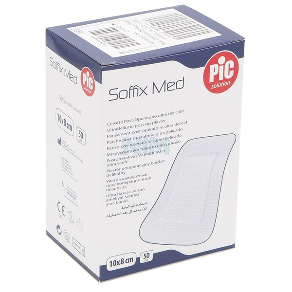 Pic Solution Soffix Med Ultra Delicate Postoperative Patch 50 Pieces, 10 cm Length x 8 cm Width 230 g