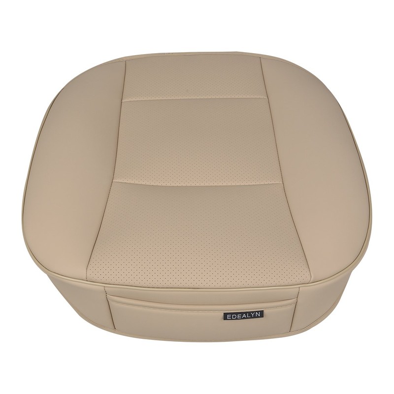 EDEALYN Front PU Leather Car Seat Cover Bottom Auto Seat