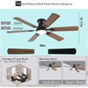 KNUN 56 inch Ceiling Fans with Lights,Brown Flush Mount Ceiling