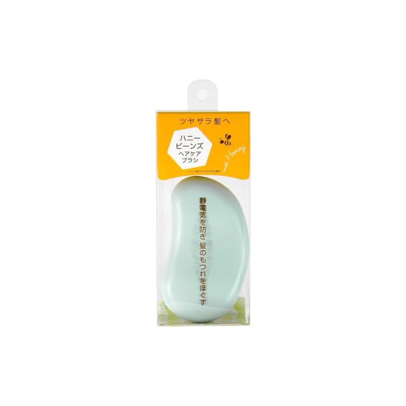 Ikemoto Honey Beans Hair Brush, Smoky Green (1 Piece)