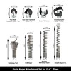 9-Piece Drain Snake Attachment Kit for Heavy-Duty Cables — Professional-Grade