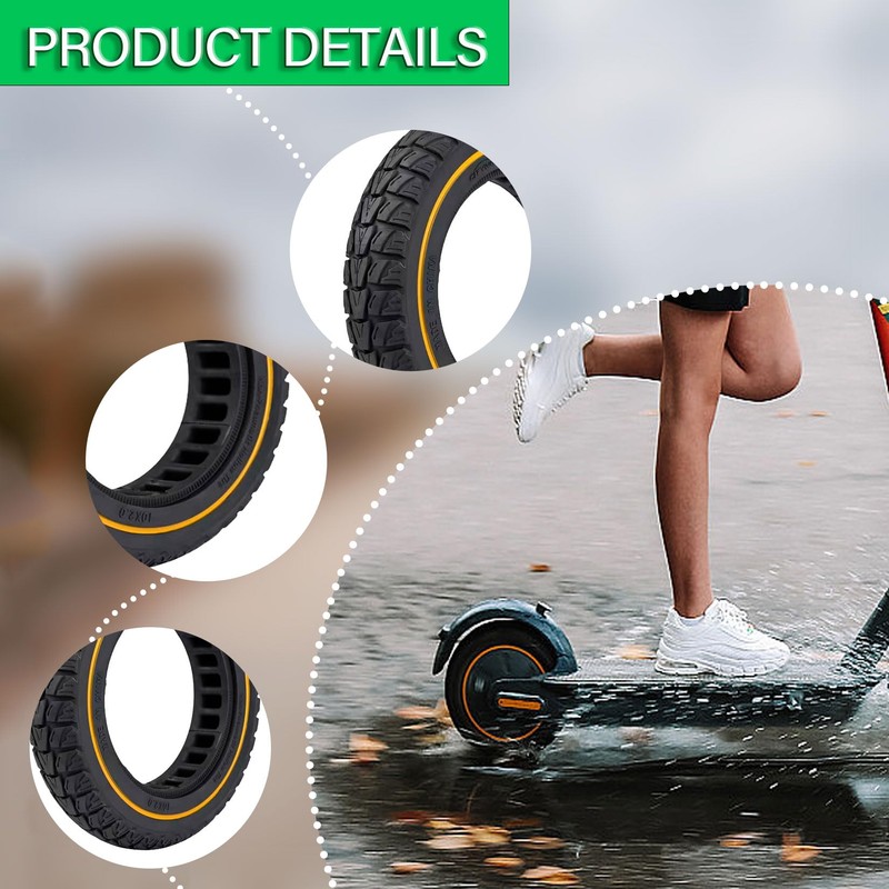 Felixstory 10x2.0 Off road Solid tire, Replaceable 10x2/54-152 10x2.125 OEM
