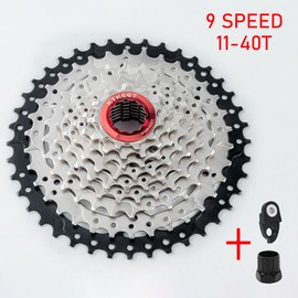 KTKEET 9-Gang-Kassette 11-30T/32T/34T/36T/40T/42T/46T/50T/Mountainbike/Rennrad-Kassette, 9-Gang-Fahrrad-Kassette, kompatibel mit Shimano Ultegra XT Sunrace Sram (11-40T)