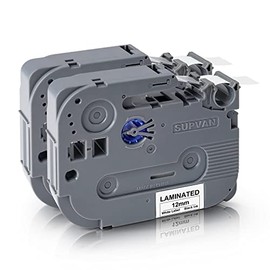 Label Maker Tape SUPVAN LP5120M Adapted Label Print Paper 2 Packs Size Continous 0.47inx26.25ft Thermal Laminated Waterproof Self-Adhesive Multipurpose Labeling Tape Replacement