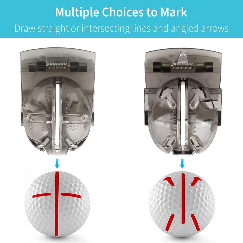 Uniclife 4 PCS Golf Ball Liner Template Golf Alignment Kit