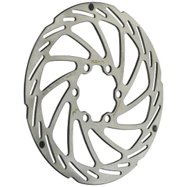 BBB Cycling Bike Brake Disc With 6 Bolts Stainless Steel Bicycle Brake Rotor With Wear-Out Indicator for Road Mountain E-Bikes MTB 220mm PowerStop BBS-115, Silver