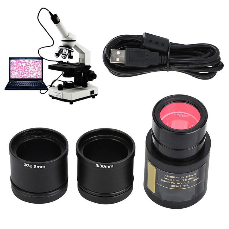 5MP USB 2.0 Electronic Eyepiece for 23.2mm 30.0mm 30.5mm Microscope