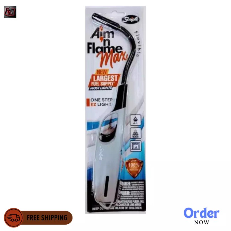 SCRIPTO Multi-Purpose Lighter BBQ, Camping Grill Fireplace Random Color 12-count