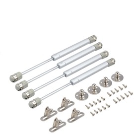 4Pcs Cabinet Door Hinges Lift Up Spring Flap Gas Strut Support Stay Bar Kitchen Cupboard Box Pressure (100N)