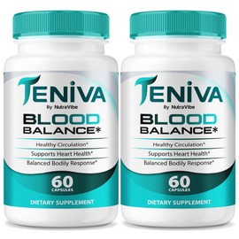 (2 Pack) Teniva Blood Balance – Advanced Daily Support for Circulation, Energy & Balanced Levels | Natural Formula to Help Maintain Natural Flow and Overall Health, Just 2 Pills Daily (120 Capsules)