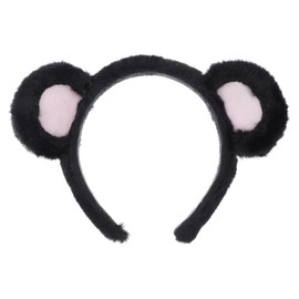 FRCOLOR Diadema y Tocado de Fiesta Orejas de Oso de Tela para Mujer Negra Accesorio Creativo en Carnaval o Navidad para Fotografía