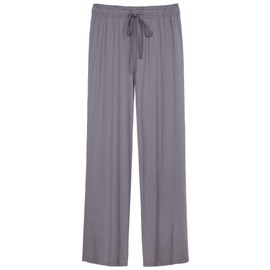 WiWi Mens Viscose from Bamboo Pajama Pants Soft Lounge Bottoms Knit Big and Tall Sweatpants Lightweight Sleep Pant S-4X, Dark Grey, X-Large