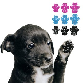 Feather Store Brand Dog Anti-Slip Paws Paws Paws Protection Scratch Prevention Flooring Slip Prevention Fall Prevention Pet Shoes Hip Protection Set of 4 x 5 (S, Black)