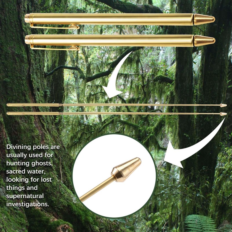 Kopinma 2PCS Dowsing Rods, Retractable Divining Rods, Portable Pen Shape