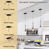 cenzoz Modern Kitchen Island Pendant Lights Black LED Dimmable Chandeliers