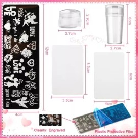 JUNEBRUSHS Juego De 10 Platos Para Estampado De Uñas Junebrushs Para El