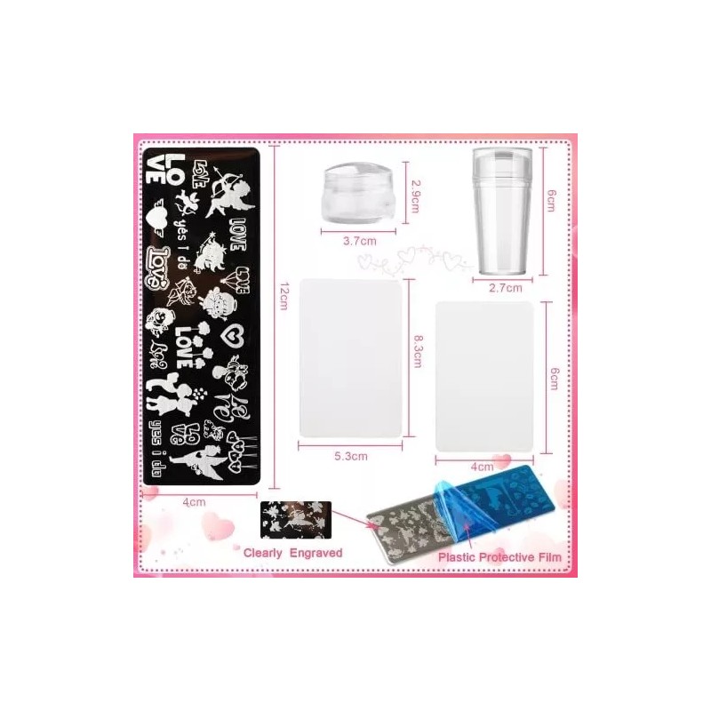 JUNEBRUSHS Juego De 10 Platos Para Estampado De Uñas Junebrushs