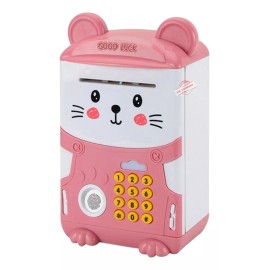 J.H. Company Alcancia Electronica Cajero Kawaii Juguete Luces Sonido Color Rosa Atm Bank 6708
