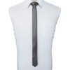 JEMYGINS Mens Slim Silk Tie 4cm Grey Medium, gray