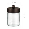 SheeChung Qtip Dispenser Holder 2pcs, Glass Apothecary Jars with Stainless