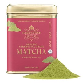 Harney  Sons Matcha Ceremonial Orgánico - Té Verde en Polvo 30g  Grado Ceremonial, Kosher y Vegano                                                    