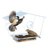 EMAISOTRE Clear Plastic Window Bird Feeder with Resilient Wall Stickers