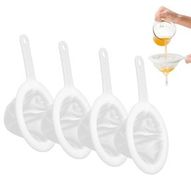 4pcs Plastic Fine Mesh Strainer, Kitchen Household Sieves Strainers, 100/200/300/400 Mesh Strainer Food Filter for Juice Coffee Flour Milk Tea