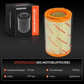 Frankberg Air Filter Compatible with Kubistar Box X76 Clio I 5/357 B/C57 Clio II BB CB Kangoo KC0/1 Kangoo Express FC0/1 Twingo I C06 Twingo II CN0 Replace# 7701039857