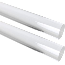 MEETOOT 2pcs Clear Clay Rolling Pins 165x13mm Transparent Hollow Rod for Clay, Ceramic, Sculpting, Carved Transparent Clay Acrylic Roller