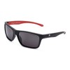 CLANDESTINE Square & Curve Unisex HD Sunglasses - Sunglasses Anti-Glare for Men and Women, Square Black Opal Red - Nylon HD Black