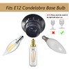 E12 Candelabra Socket,TWDRTDD Black 3-Pack Candelabra Base Lamp Holder Light