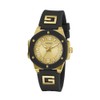 GUESS Ladies 38mm Watch - Black Strap Champagne Dial Two-Tone