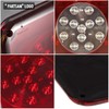 Partsam Rectangular Triple LED Trailer Tail Light Red RV Camper