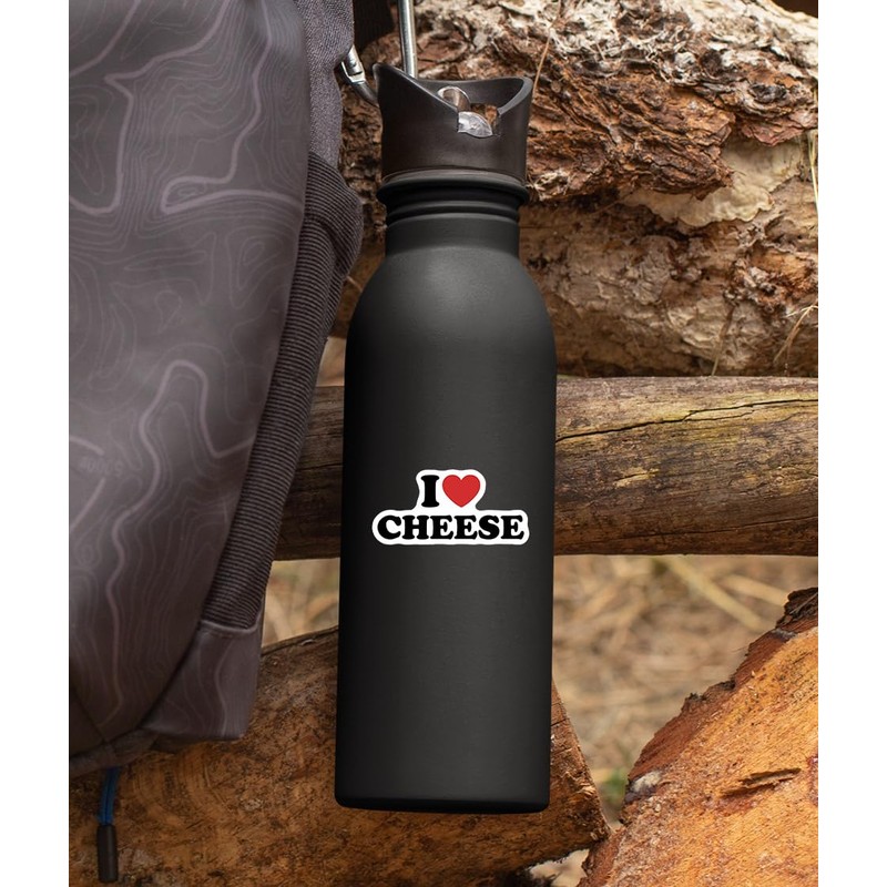 (3 Pcs) I Love Cheese Heart Vinyl Sticker 2"