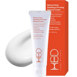 HBD Soothing & Firming Face Moisturizer with Niacinamide & Adenosine – Korean Anti-Wrinkle & Hydrating Cream – Lightweight, Sensitive Skin Safe, 1.69 Fl Oz