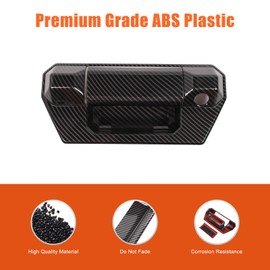 TOYCIDFG Tailgate Pull Handle Cover Trim Compatible with Toyota Tacoma 2024 2025 2026, Car Exterior Decoration Accessories (Not Compatible with SR Ver) (Carbon Fiber Pattern)