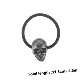 Minkissy 10pcs Gothic Skull Hair Ties Elastic Ponytail Holders Unique Hair Bands for Women Girls