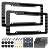 NJNYLLC Black American Flag License Plate Frame- Front Rear Patriotic