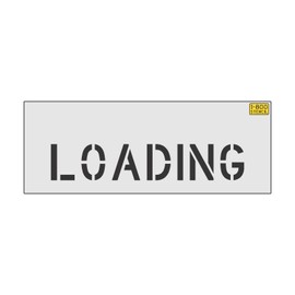 4" Loading Pavement and Curb Marking Stencil - 1/16" (.063") Light-Duty LDPE - Curb
