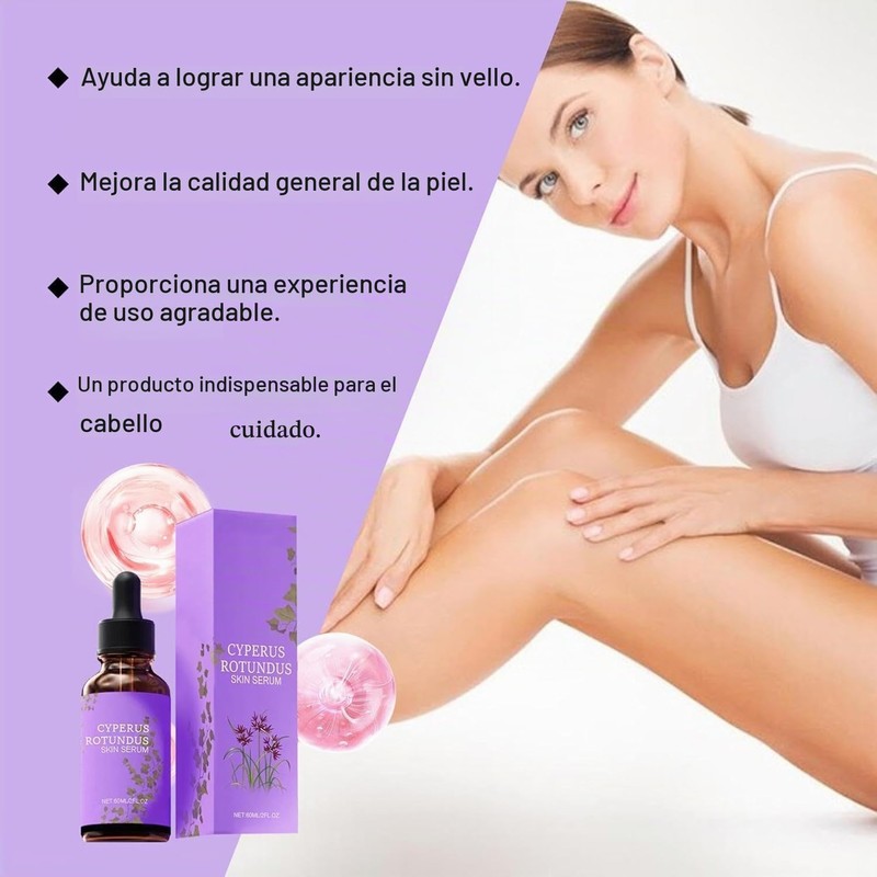 Aceite Depilatorio Suero de Cyperus Rotundus – Piel Suave y