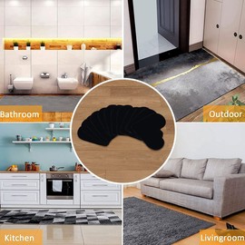 Rug Grippers Double Sided Non-Slip Rug Pads for Area Rugs Reusable and Washable Rug Stickers Anti-Curling Heart-shape Carpet Corners Tape for Hardwood Laminate Floors Tile(12pcs)