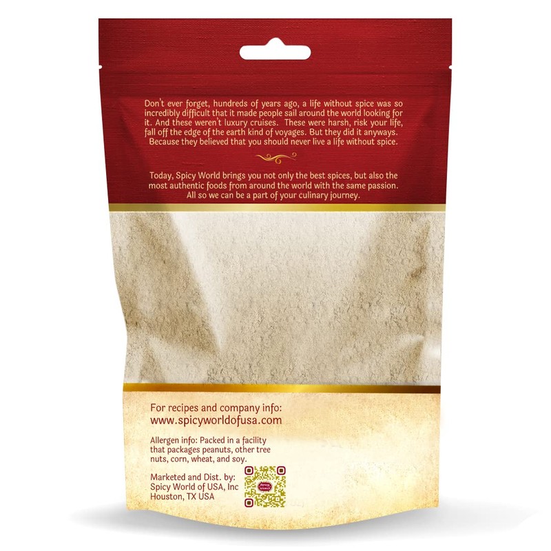 Spicy World Ground Cardamom Powder (Cardamon) 7 Ounce Bag