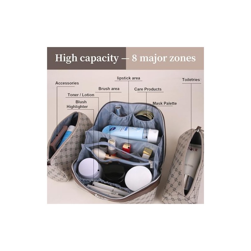 Cosmetic Bag Organizer Travel, Compact Lightweight Accessory for Travel and