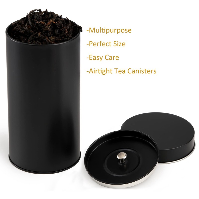 Yesland 6 Pack Tea Tin Canister with Airtight Double Lids,